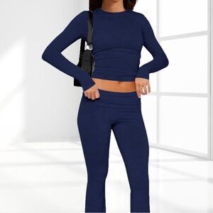 Amazon navy blue two piece set